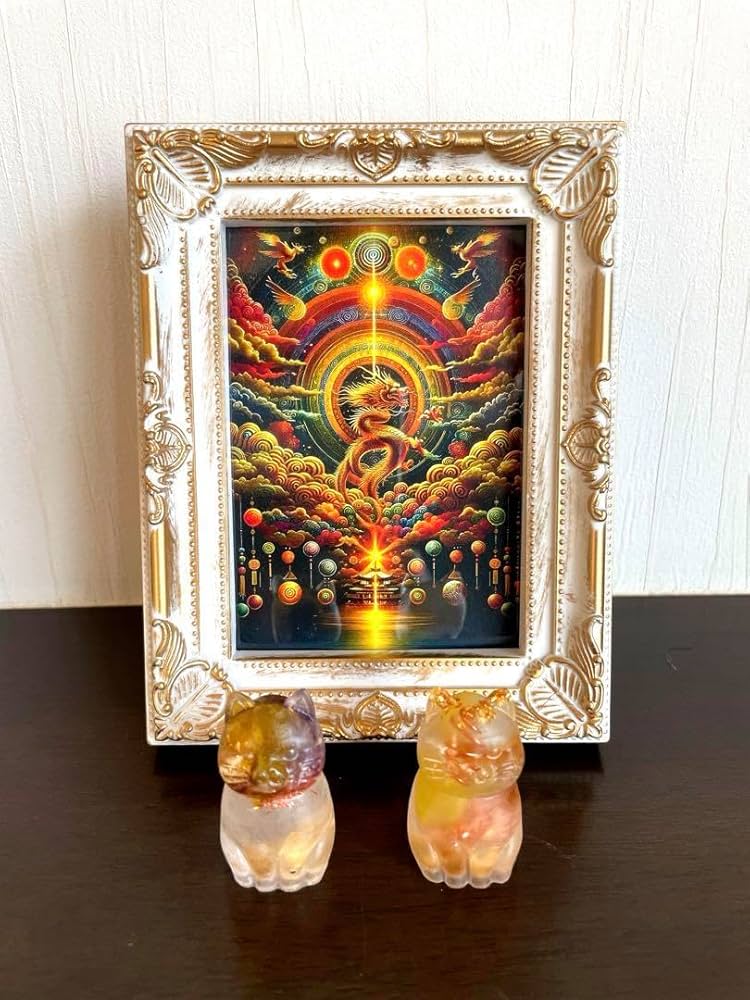 Amazon.co.jp: 開運アート幸運招き猫様 オルゴナイト 龍神様 額縁付き Amazon.co.jp: 開運アート幸運招き猫様 オルゴナイト 龍神様 額縁付き